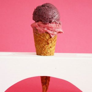 helado con polvo de fruta ecológica Raspberry Rise