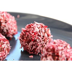 trufas con polvo de fruta ecológica Raspberry Rise