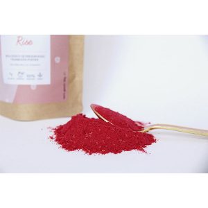 Poudre de fruits bio Framboise Rise à la cuillère