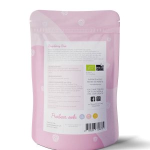 Poudre de fruits bio Framboise Emballage de la montée Couvercle arrière