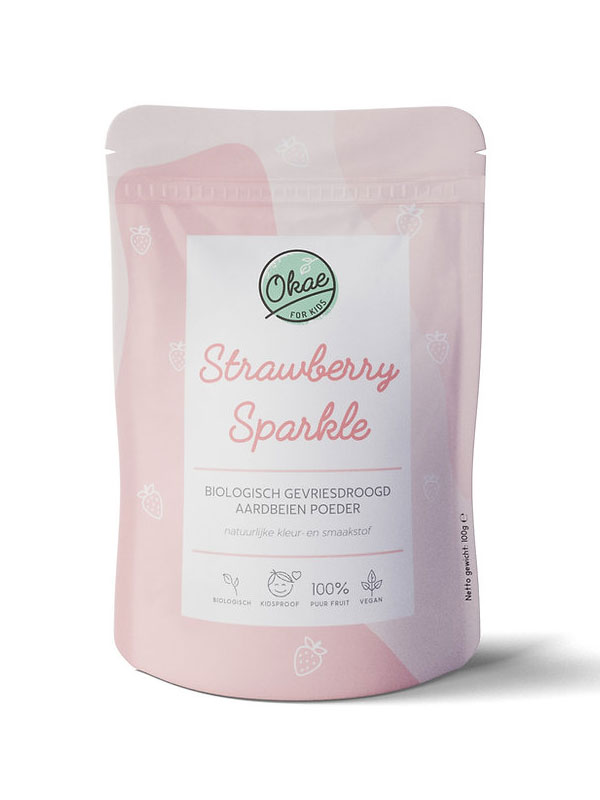 Organic fruit powder Strawberry Sparkle packaging