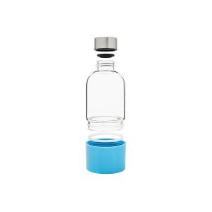 Bo-Bottle drinking bottle with fruit cup blue unscrewed