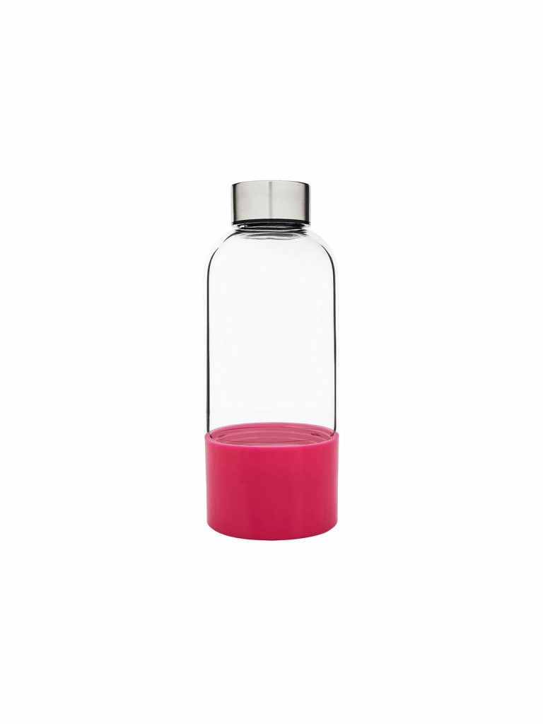 Bo-Bottle drinking bottle with fruit cup red