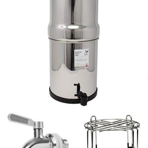 British Berkefelt 6L Set Wasserfilter, Edelstahlhahn, Ständer