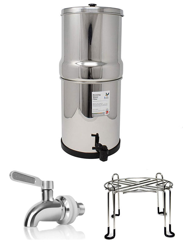 British Berkefelt 6L set Waterfilter, RVS kraantje, standaard