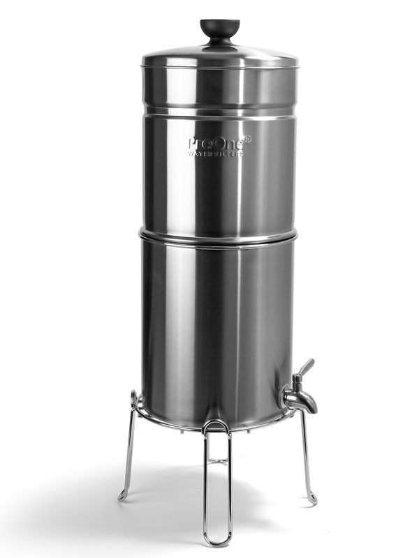 ProOne Big+ waterfilter 12L met RVS kraantje op standaard