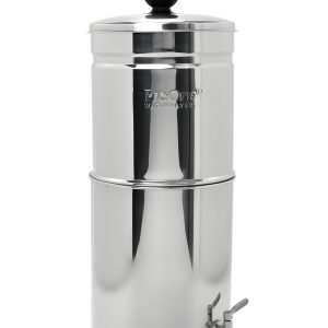 ProOne water filter, stainless steel, tap, lid with knob