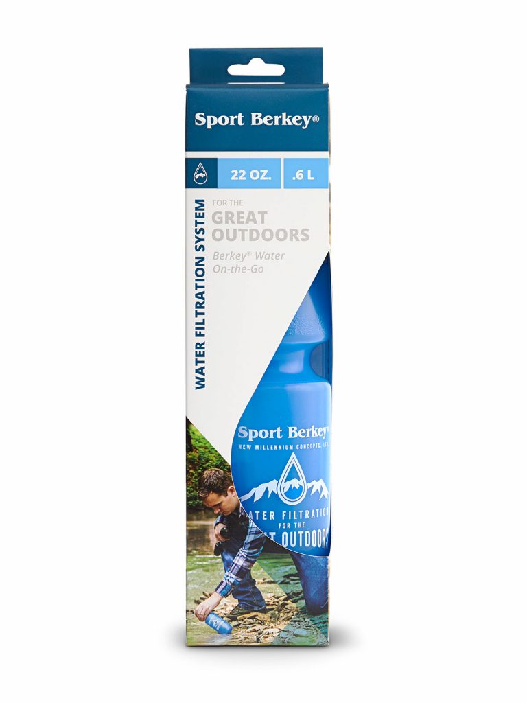 Sport Berkey water bottle packaging